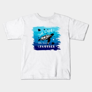 Just a girl who loves Turtles 2 h Kids T-Shirt